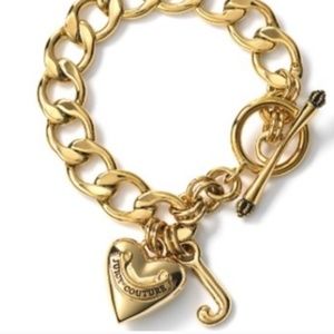 Juicy Couture Gold Tone Charm Bracelet W